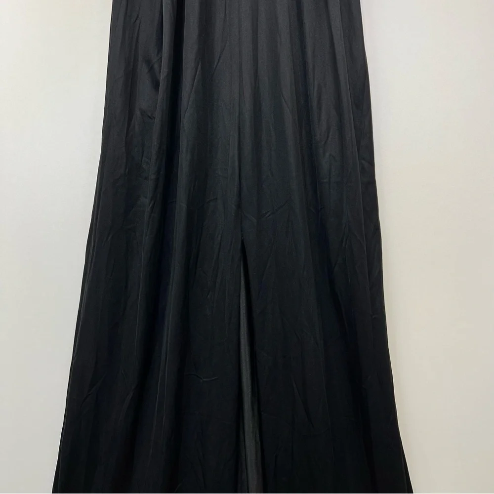 Vintage Queens Way Black Slip Dress Women’s Size Small Midi Lace Made in the USA